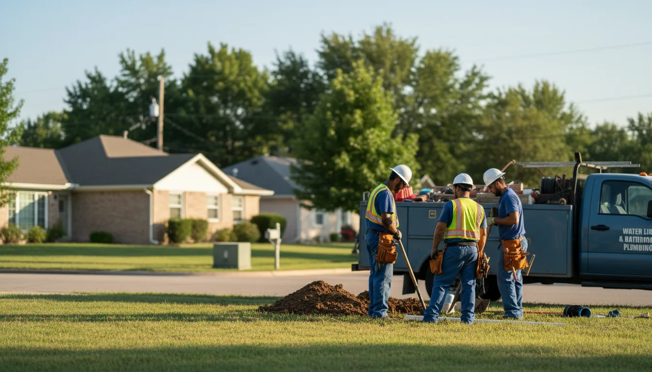 Residential water line and bathroom plumbing service in Dent, MN